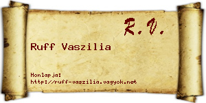 Ruff Vaszilia névjegykártya